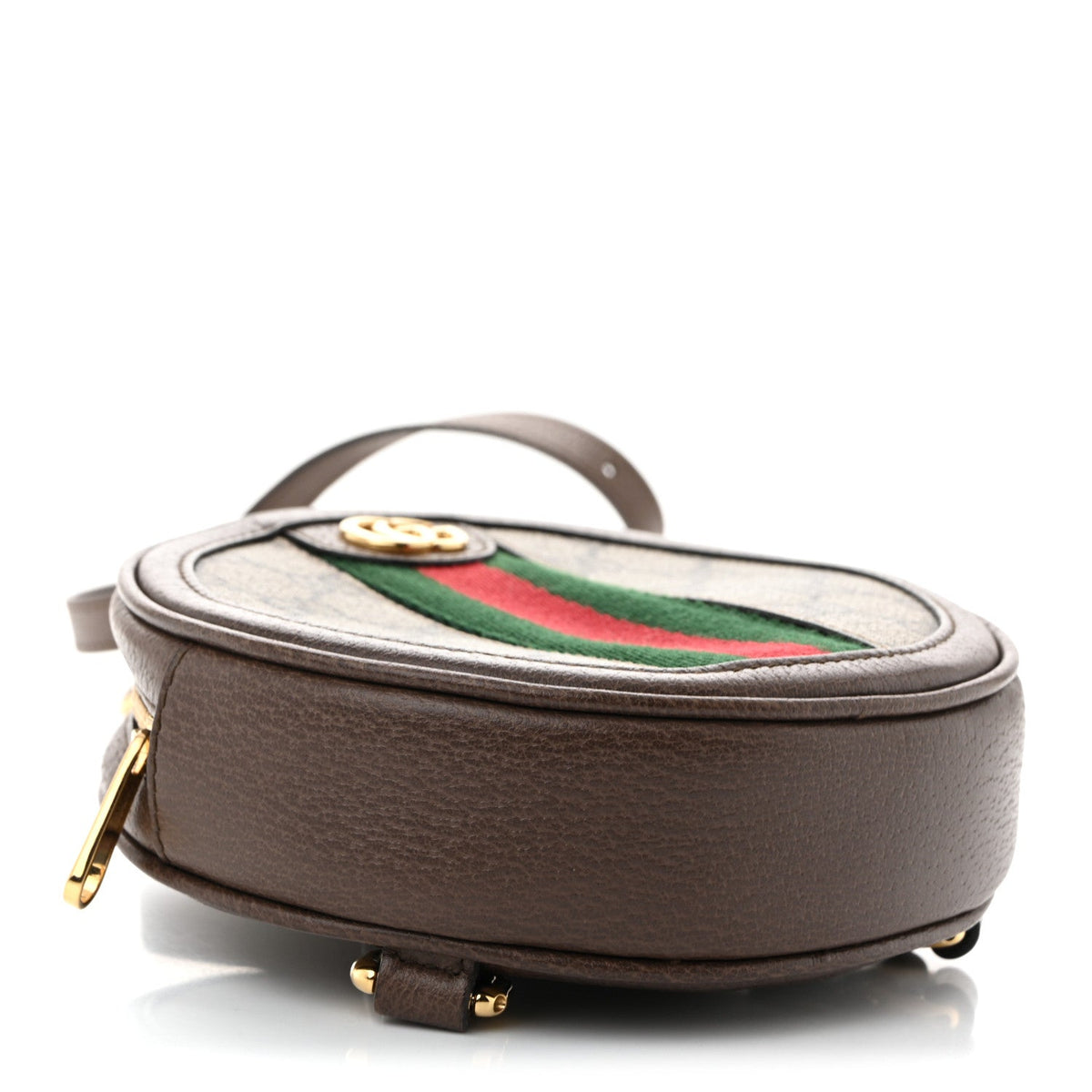 GG Supreme Monogram Web Mini Ophidia Round Backpack Brown wholesalehk.shop