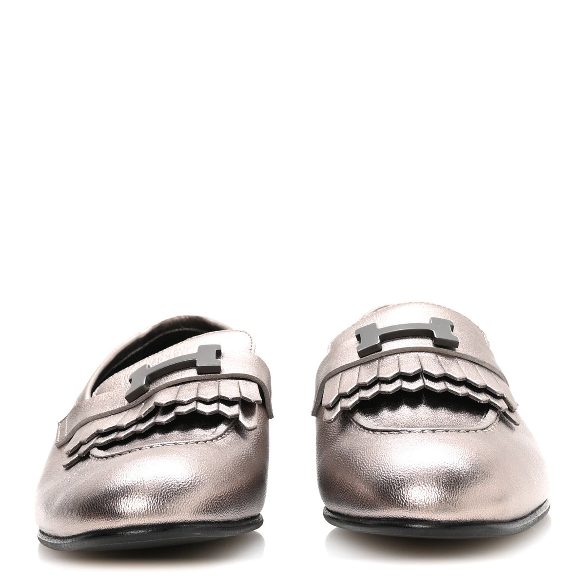 Metallic Goatskin Womens Royal Loafers 37.5 Champagne wholesalehk.shop