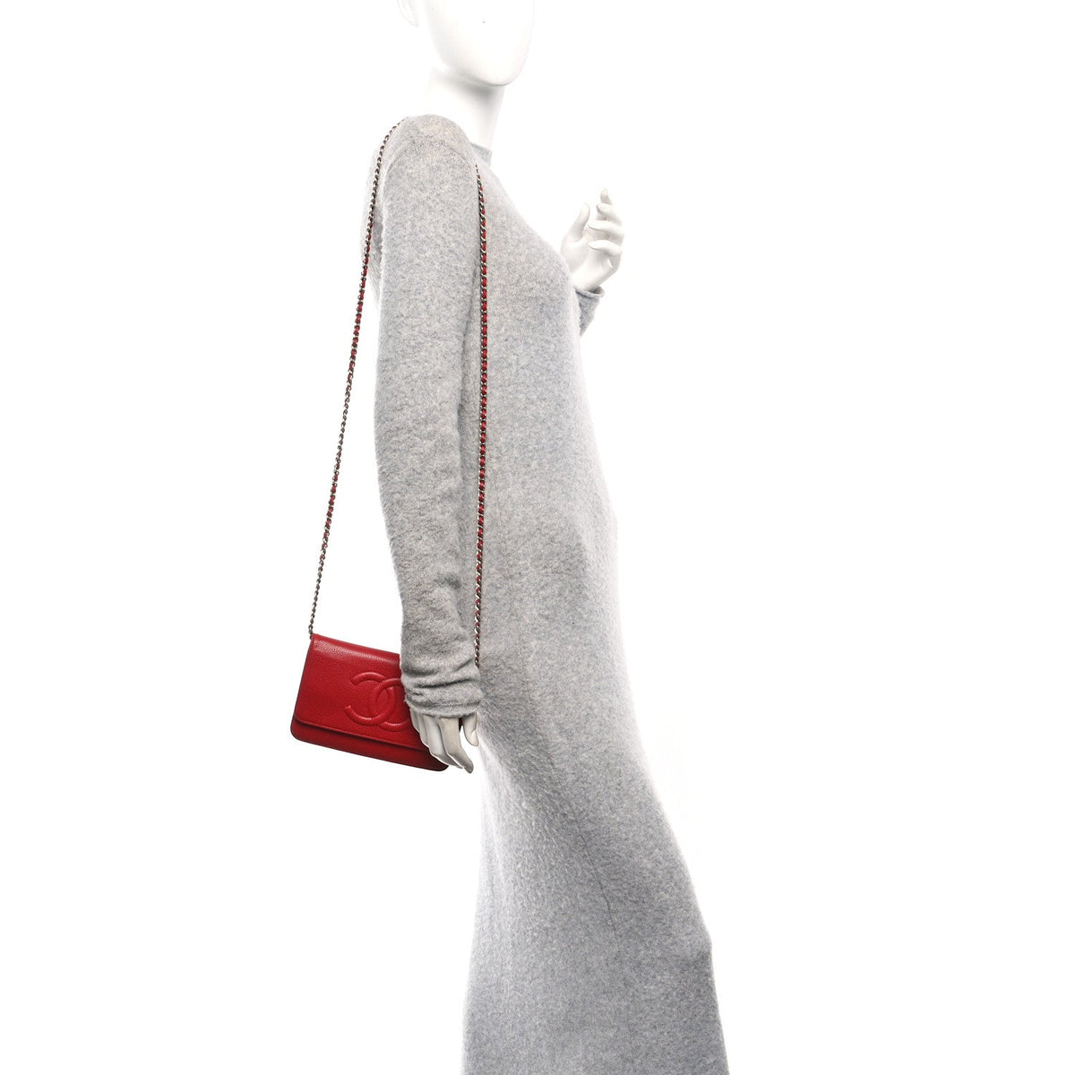 Caviar Timeless CC Wallet on Chain WOC Red wholesalehk.shop