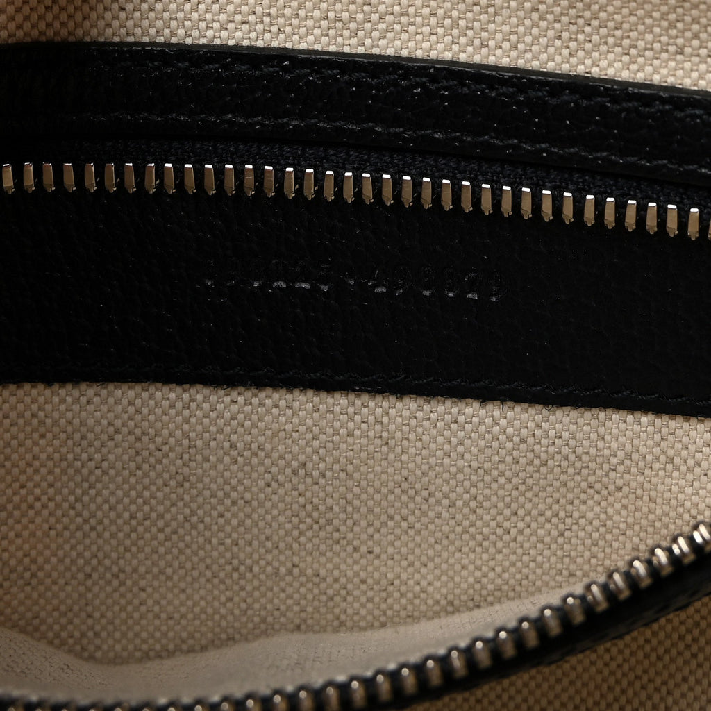 GG Supreme Monogram Textured Dollar Calfskin Web Small Ophidia Half Moon Hobo Beige Blue wholesalehk.shop
