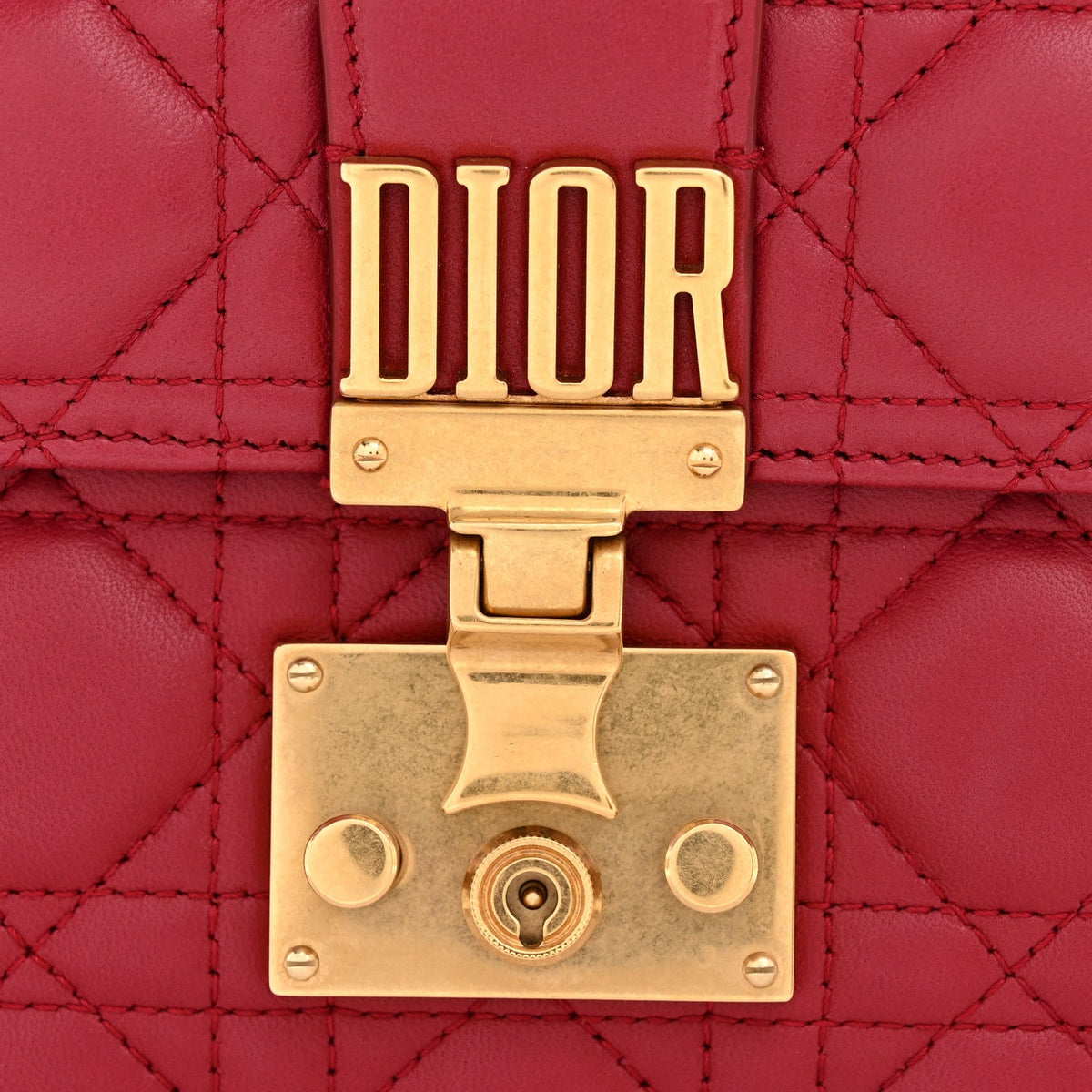 Lambskin Cannage Large Dioraddict Flap Red wholesalehk.shop
