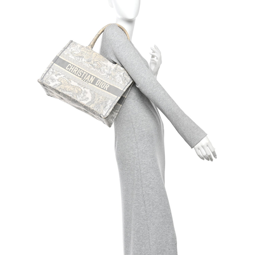 Canvas Embroidered Medium Dioriviera Toile De Jouy Book Tote Gray £¨ Direct shipment via from wholesalehk.shop