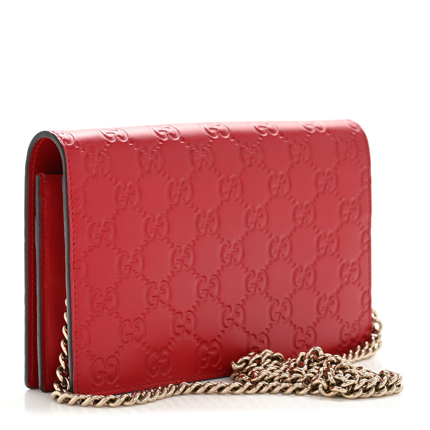 Guccissima Signature Bowy Chain Wallet Hibiscus Red £¨ Direct shipment via from wholesalehk.shop