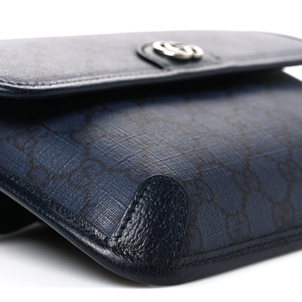 GG Supreme Monogram Small Ophidia Belt Bag Navy Black wholesalehk.shop