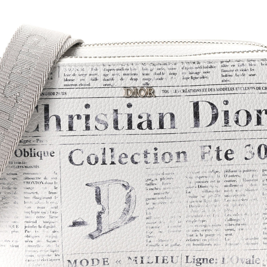 X DANIEL ARSHAM Grained Calfskin Newspaper Messenger White wholesalehk.shop