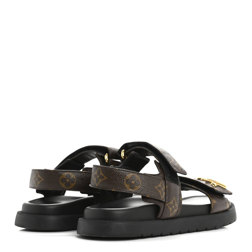 Monogram LV Sunset Comfort Flat Sandals 37.5 Cacao Brown £¨ Direct shipment via from wholesalehk.shop