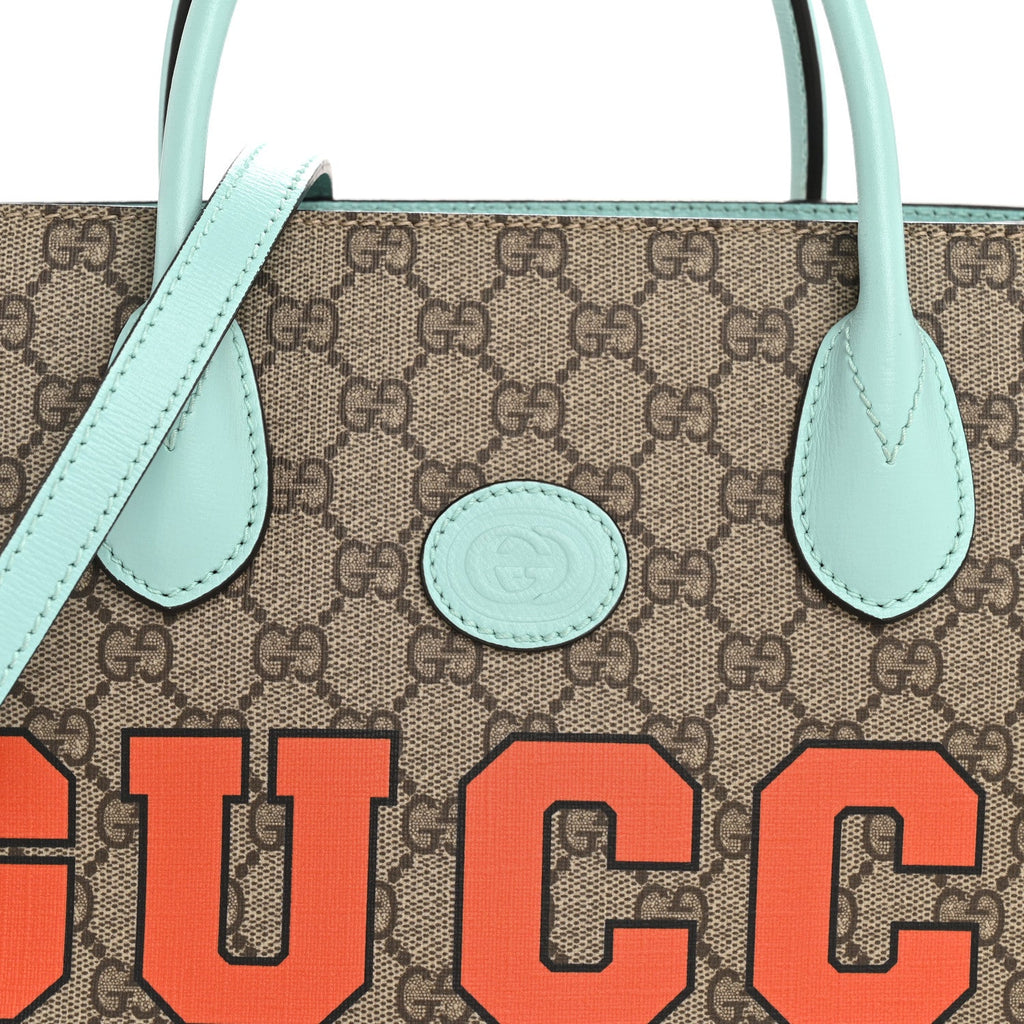 GG Supreme Monogram Textured Dollar Calfskin Web Gucci Tiger Small Retro Interlocking G Tote Bag Multicolor wholesalehk.shop