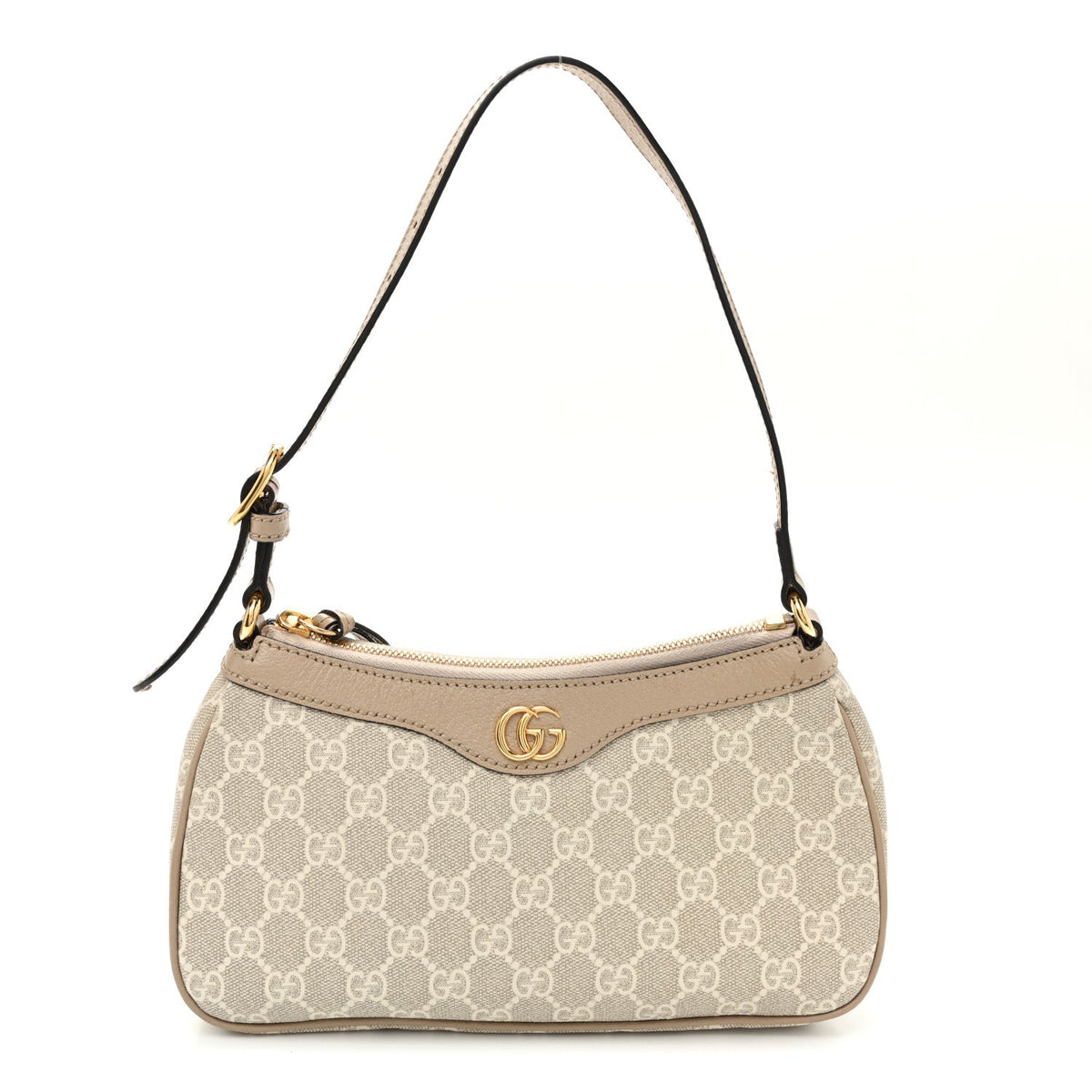 GG Supreme Monogram Textured Dollar Calfskin Small Ophidia Hobo Beige Mystic White Oatmeal wholesalehk.shop