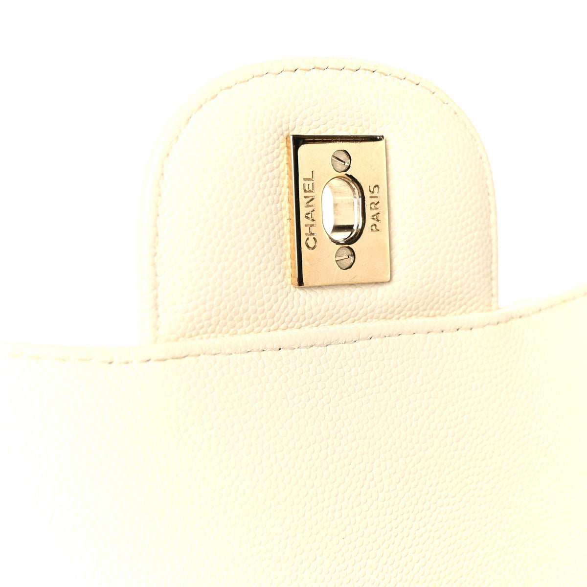 Caviar Quilted Jumbo Double Flap White wholesalehk.shop