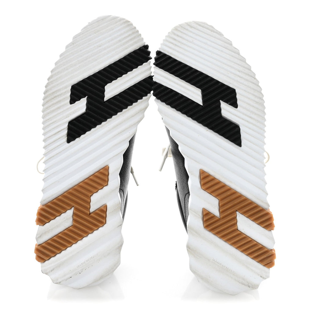 Goatskin Suede Goatskin Bouncing Sneakers 37.5 Black wholesalehk.shop
