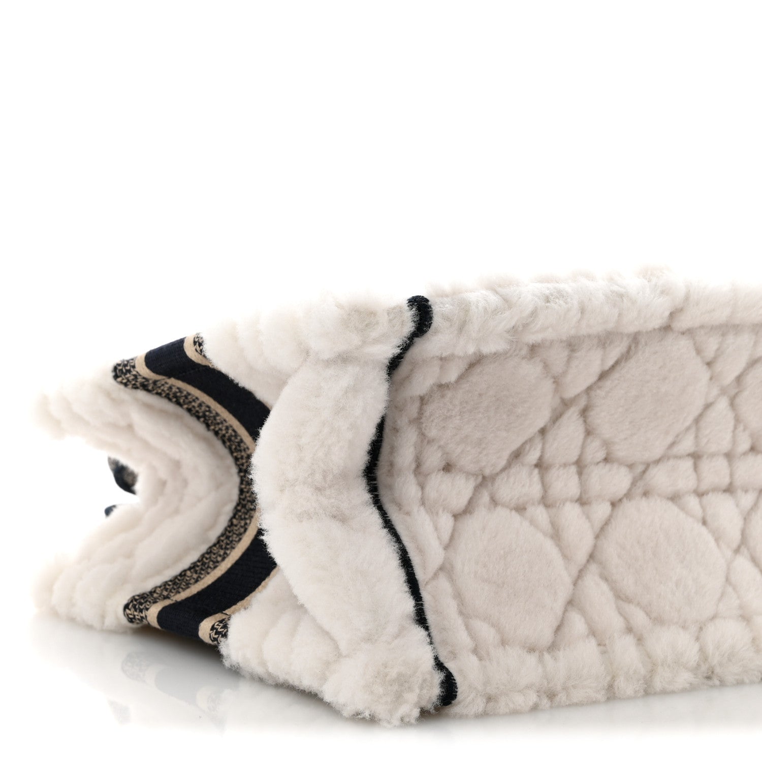 Shearling Cannage Small Book Tote Ecru Blue £¨ Direct shipment via from wholesalehk.shop