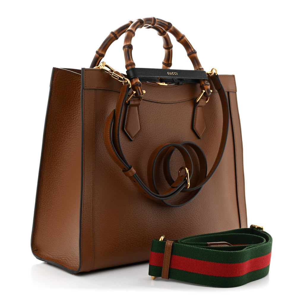 Textured Dollar Calfskin Medium Diana Tote Bag Cuir Black wholesalehk.shop