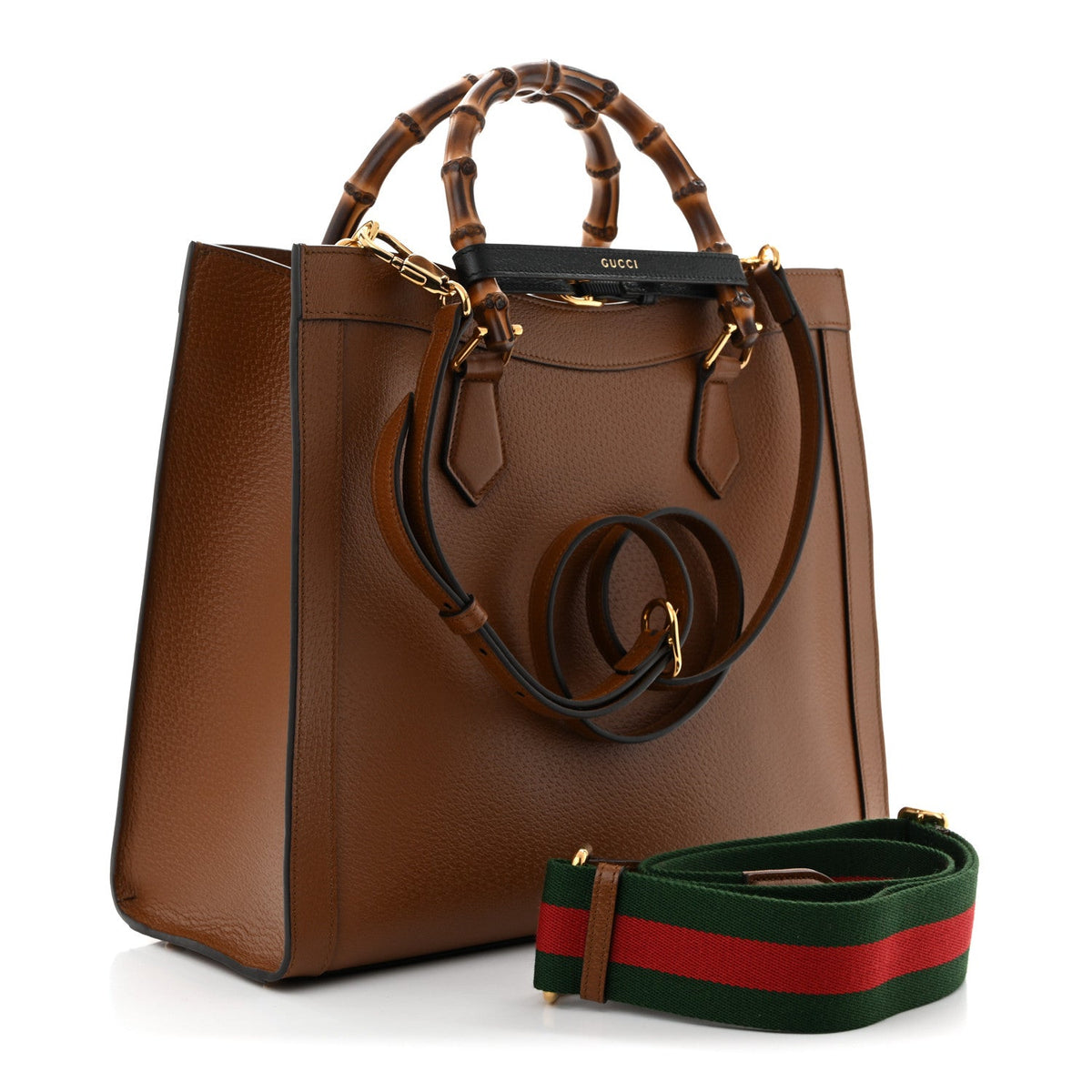 Textured Dollar Calfskin Medium Diana Tote Bag Cuir Black wholesalehk.shop