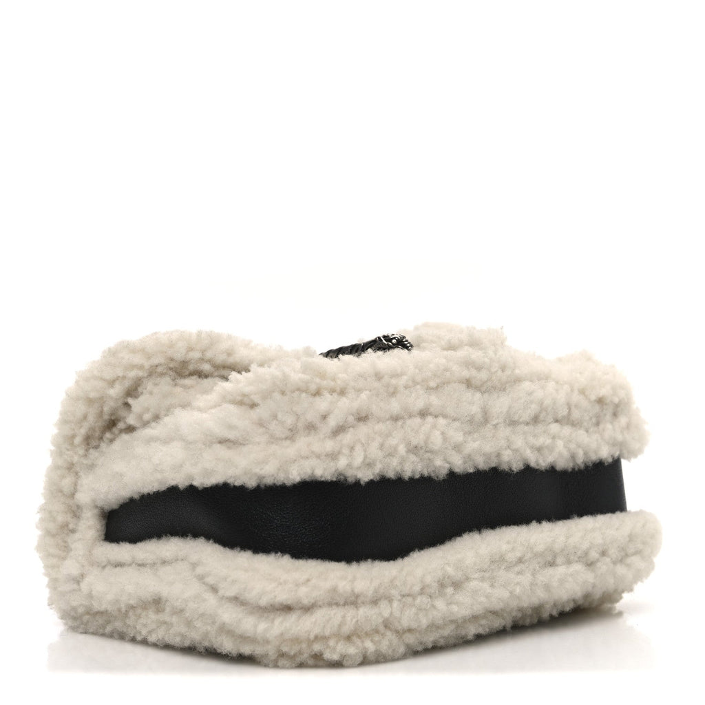 Sakai Be Green Calfskin Shearling Mini Dionysus Top Handle Bag Black wholesalehk.shop