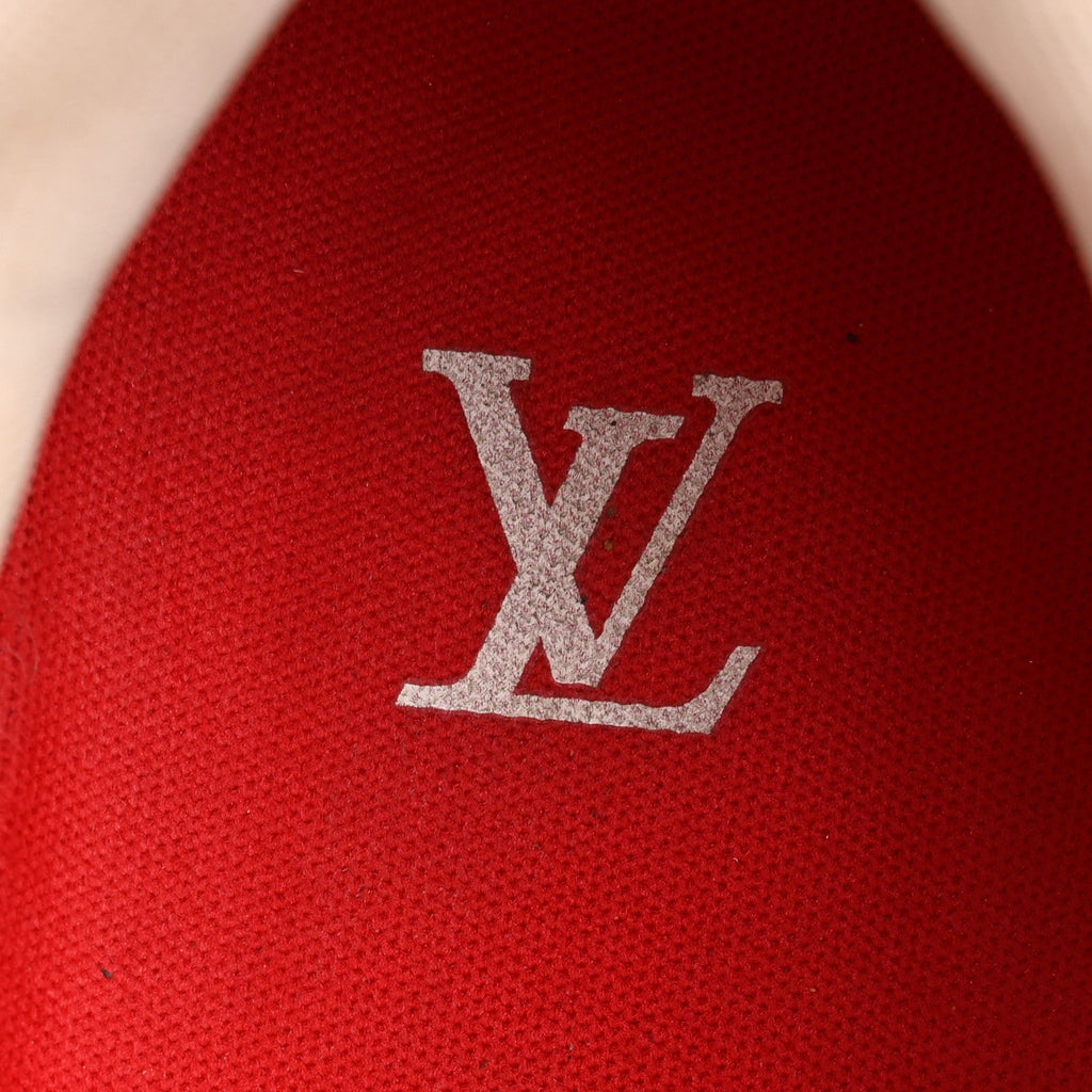 Jacquard Velvet Monogram Mens LV Trainer Sneakers 8 Red £¨ Direct shipment via from wholesalehk.shop