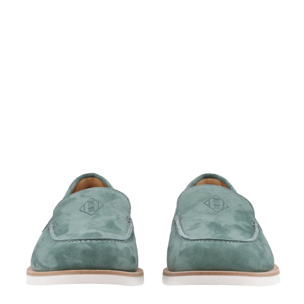 Suede Calfskin Womens Low Loafers 38 Vert Cedre wholesalehk.shop