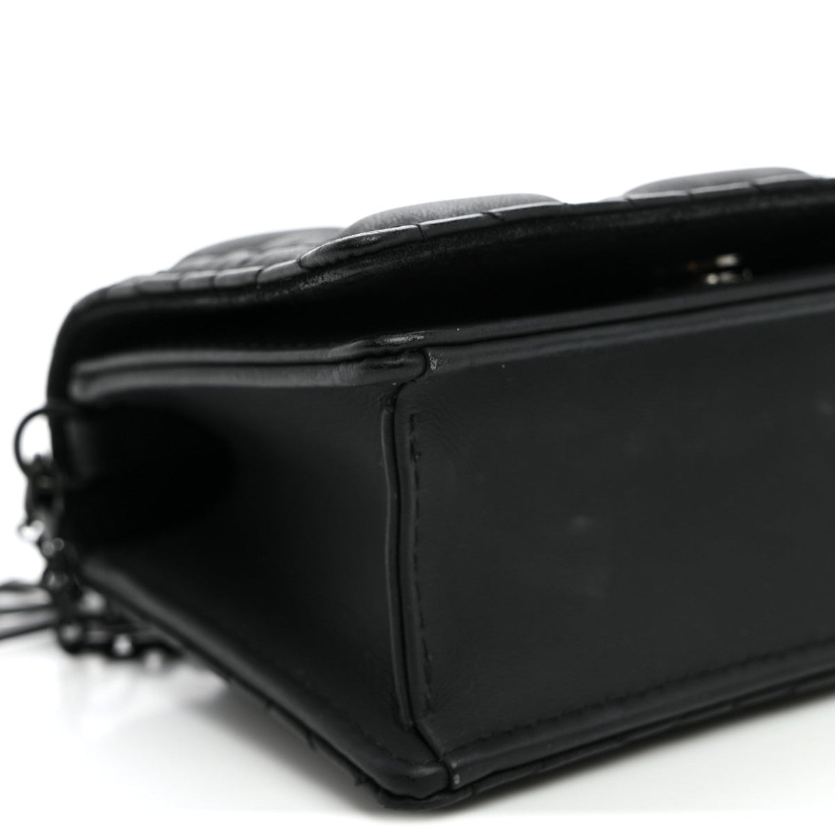 Ultra Matte Calfskin Cannage Nano Lady Dior Pouch Black wholesalehk.shop