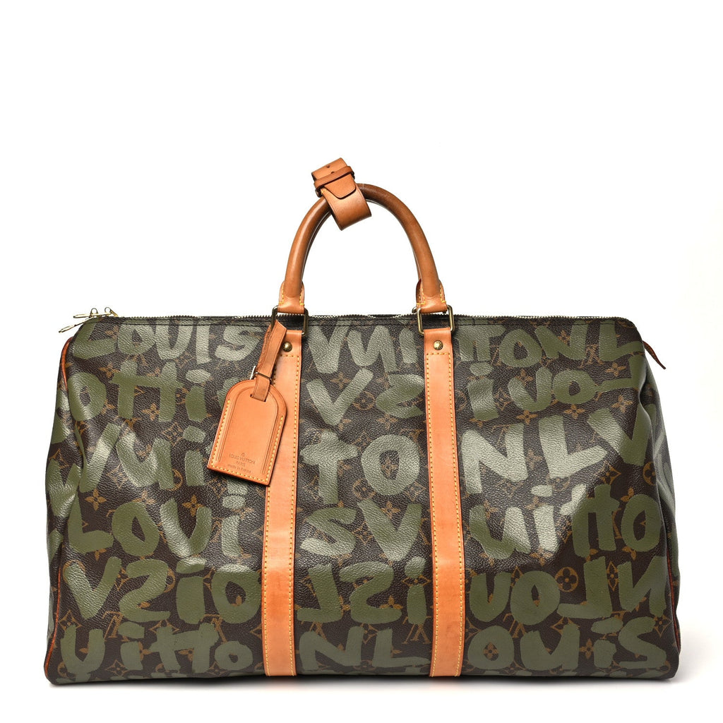Graffiti Keepall 50 Kaki wholesalehk.shop