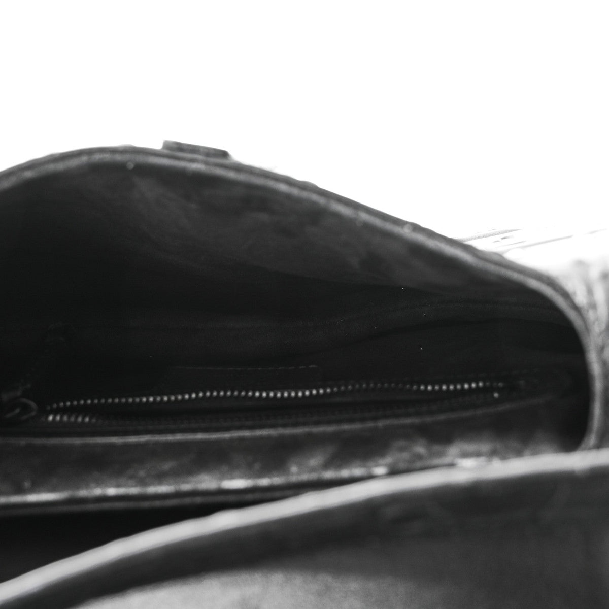 Calfskin Embossed Oblique Saddle Bag With Strap Black wholesalehk.shop