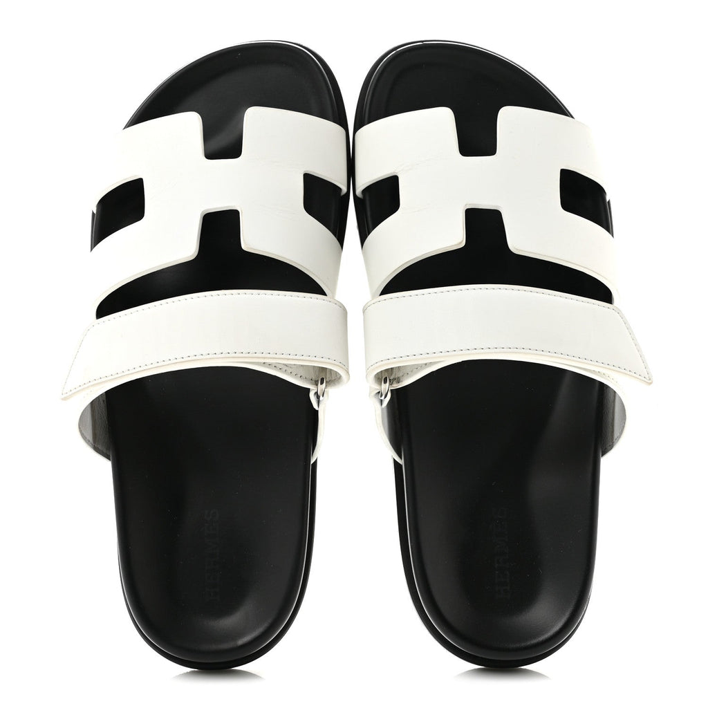 Calfskin Womens Chypre Sandals 38.5 White wholesalehk.shop