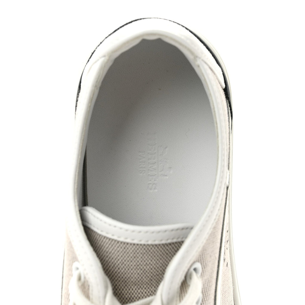 Canvas Calfskin Get Sneakers 38 Prunoir Blanc wholesalehk.shop