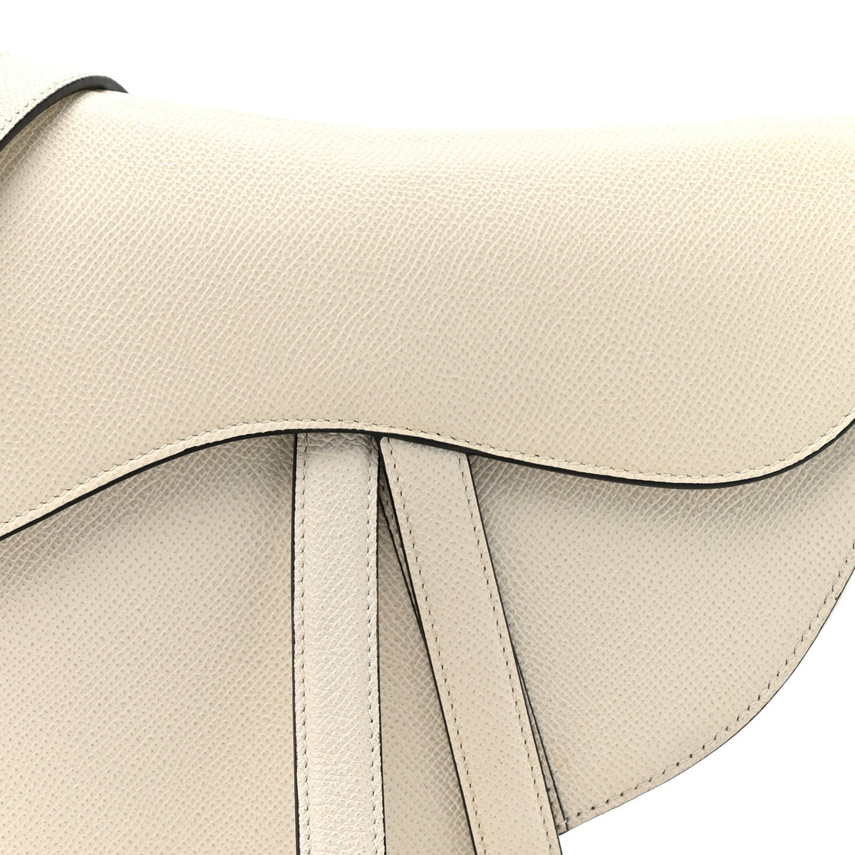 Grained Calfskin Saddle Bag With Strap Latte wholesalehk.shop