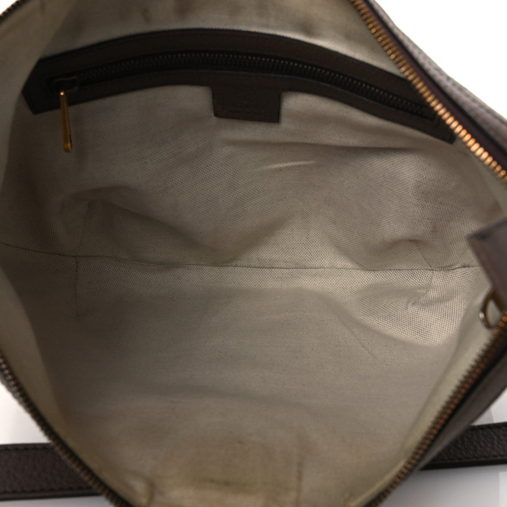 GG Supreme Monogram Web Small Ophidia Half Moon Hobo Brown wholesalehk.shop