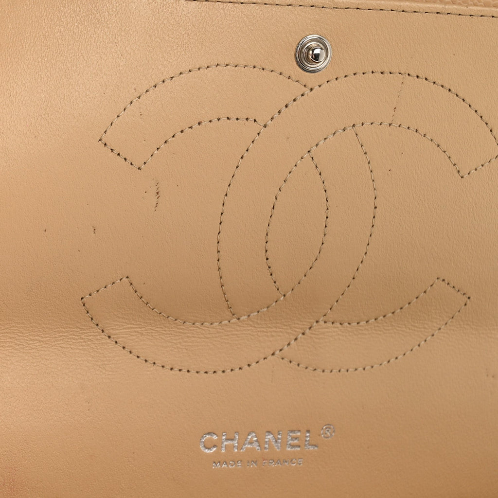 Caviar Quilted Jumbo Double Flap Beige Clair wholesalehk.shop