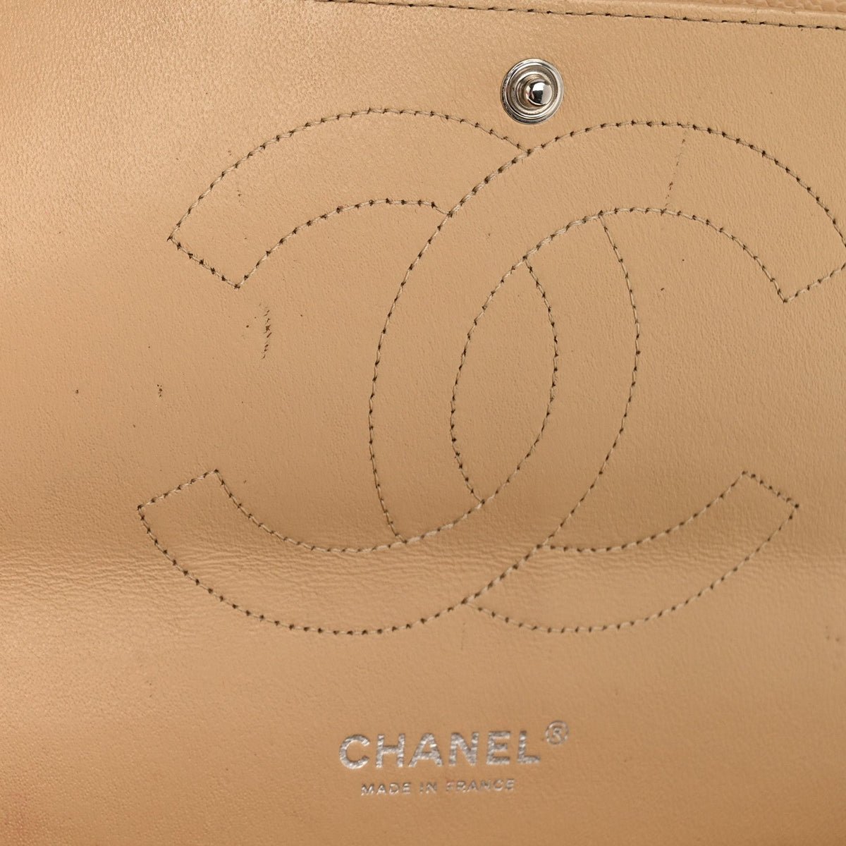 Caviar Quilted Jumbo Double Flap Beige Clair wholesalehk.shop