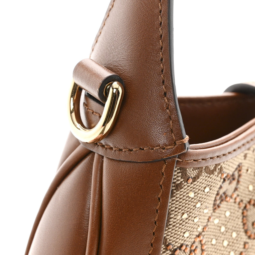 New Canvas Charisma Calfskin Crystal GG Monogram Mini Jackie 1961 Hobo Camel Ebony £¨ Direct shipment via from wholesalehk.shop