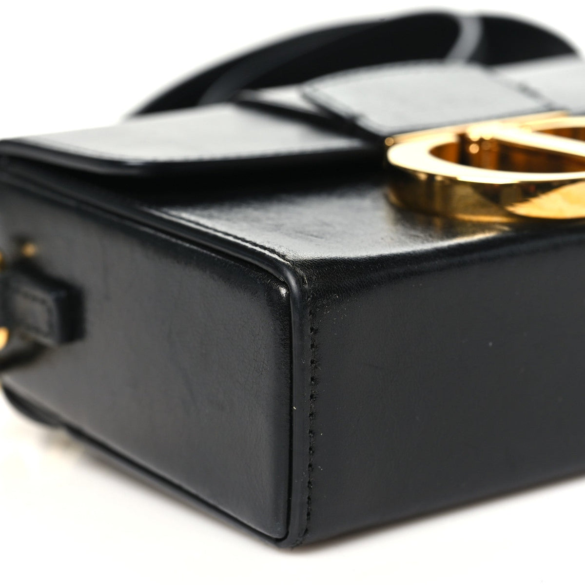 Crackled Lambskin 30 Montaigne Box Bag Black wholesalehk.shop