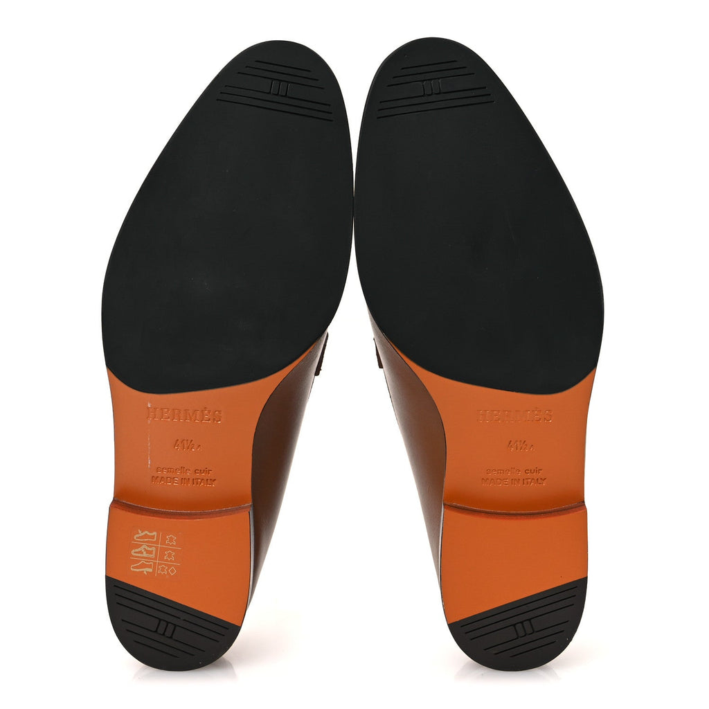 Calfskin Mens Monterey Loafers 41.5 Marron Teck wholesalehk.shop
