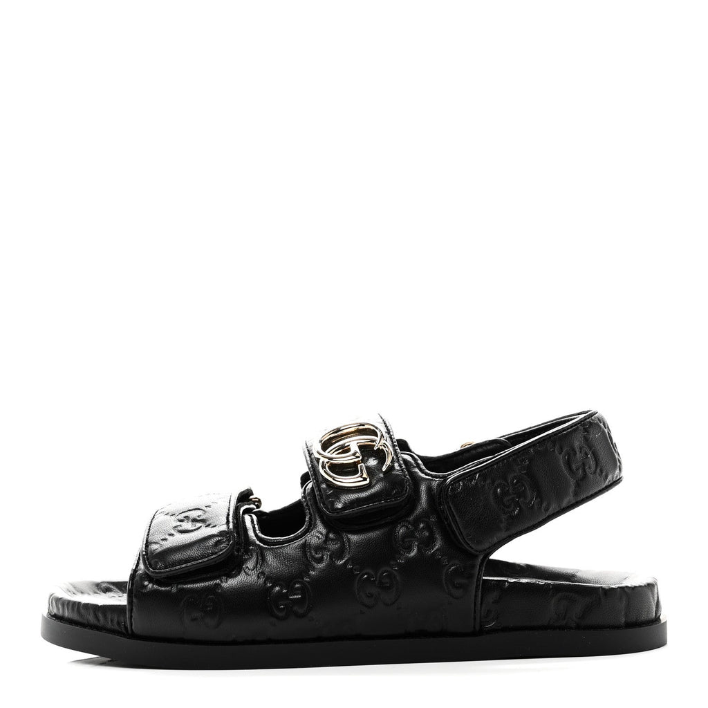 Guccissima GG Embossed Womens Sandals 35 Black £¨ Direct shipment via from wholesalehk.shop