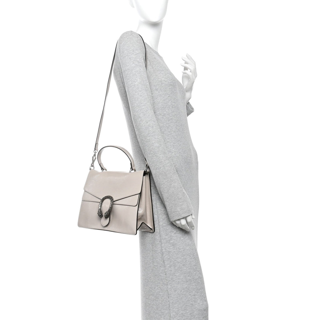 Crinkled Patent Medium Dionysus Top Handle Bag Sphinx wholesalehk.shop