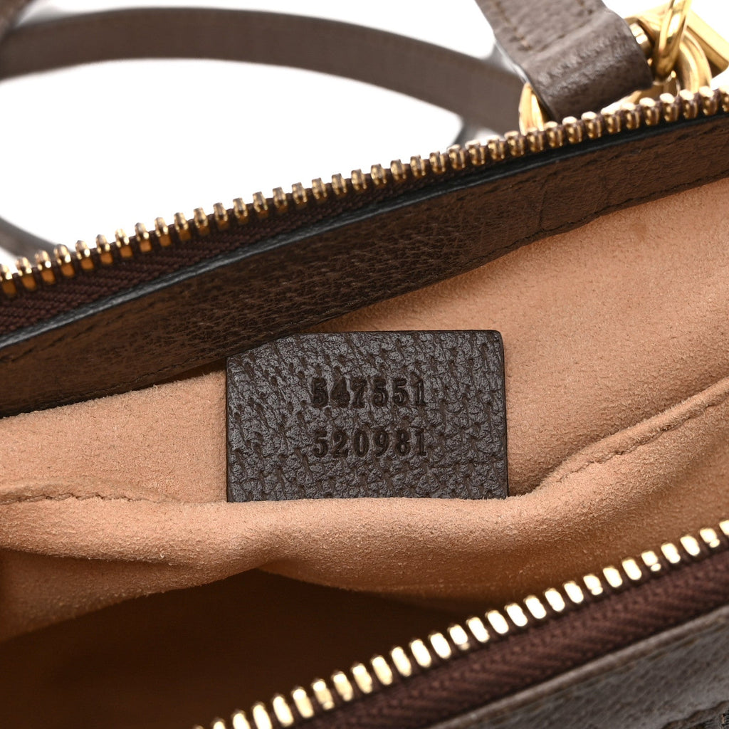 GG Supreme Monogram Small Ophidia Tote Bag Brown wholesalehk.shop