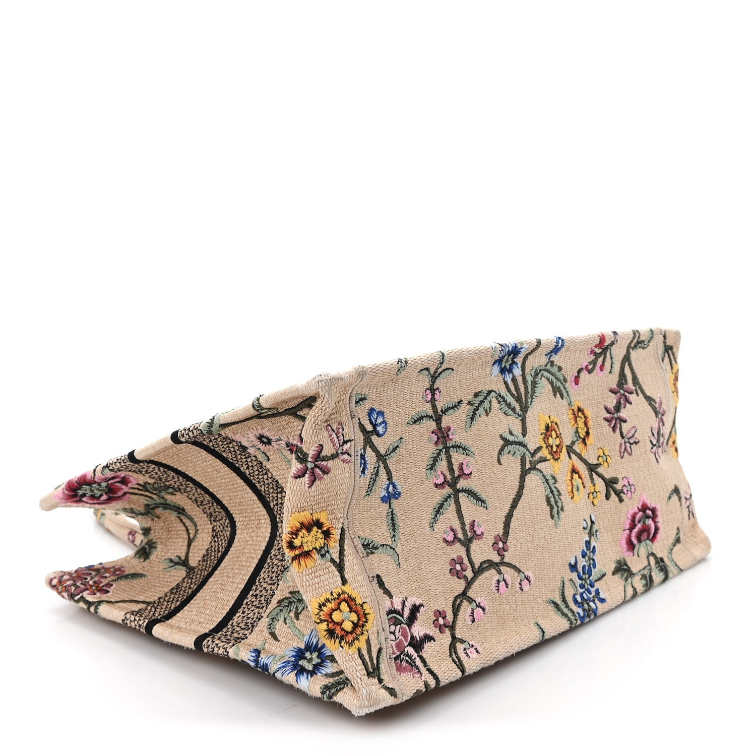 Raffia Embroidered Petites Fleurs Medium Book Tote Natural £¨ Direct shipment via from wholesalehk.shop