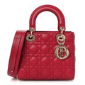 Lambskin Cannage Small My ABCDior Lady Dior Red wholesalehk.shop