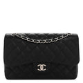 Caviar Quilted Jumbo Double Flap Black wholesalehk.shop