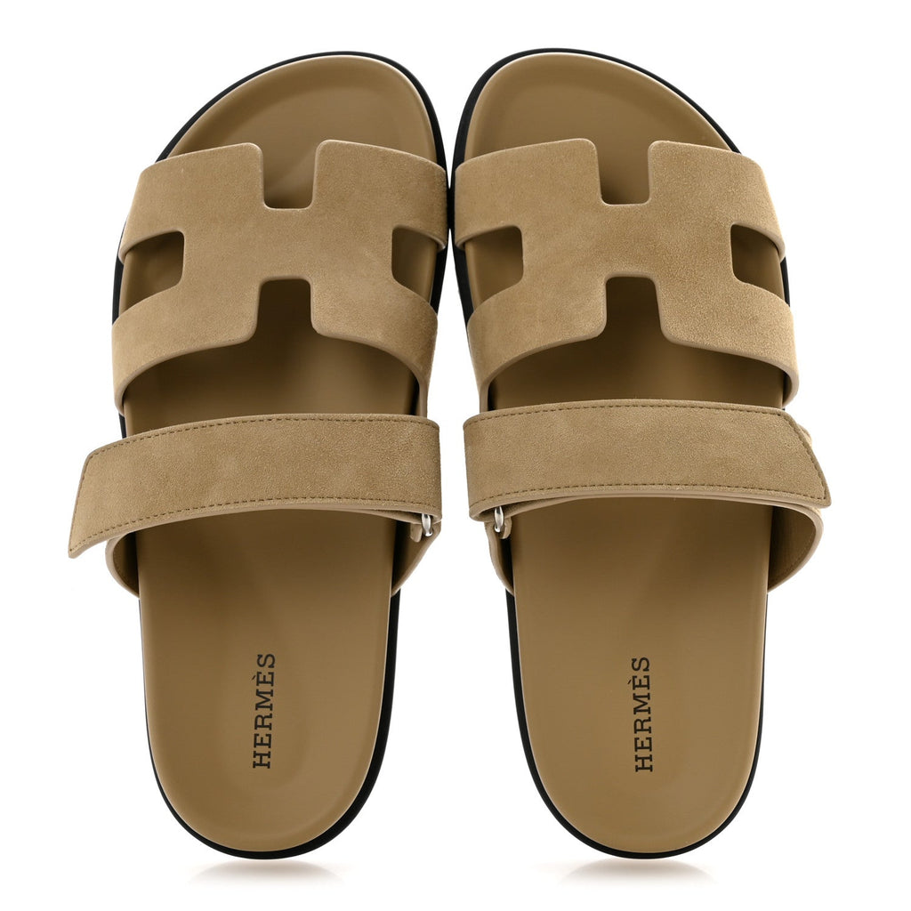 Suede Goatskin Womens Chypre Sandals 38 Beige Sable wholesalehk.shop