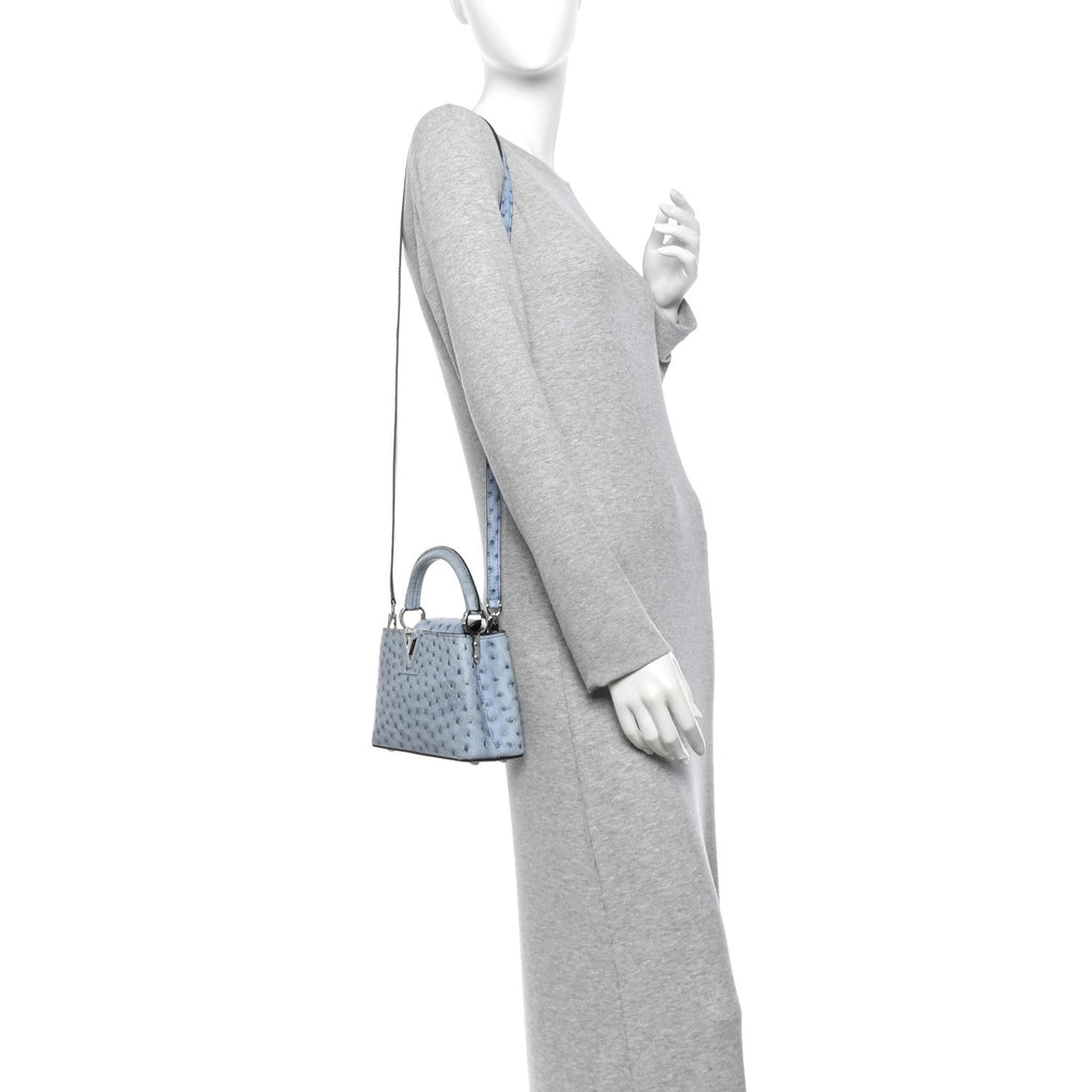 Ostrich Capucines Mini Blue Denim £¨ Direct shipment via from wholesalehk.shop
