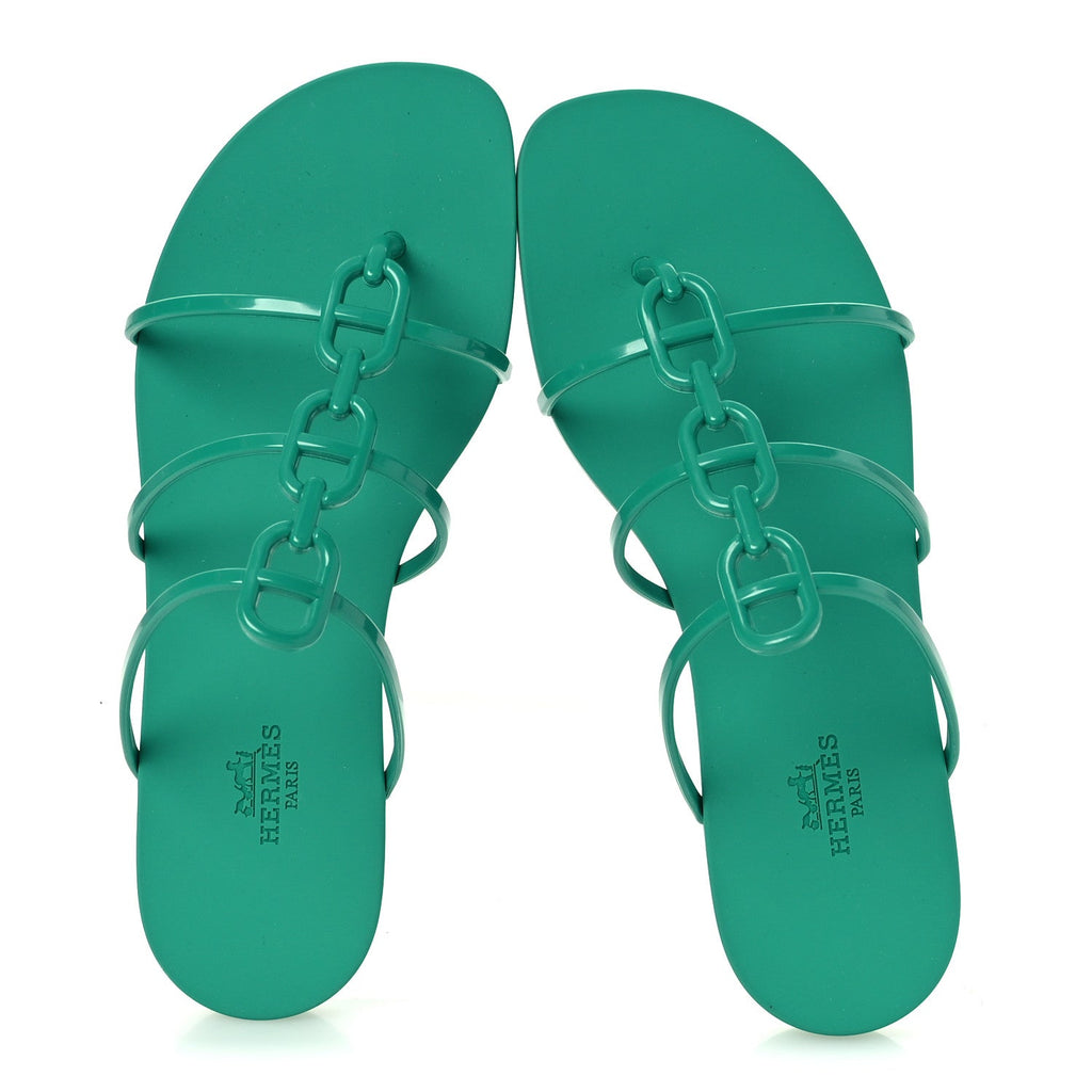 Rubber Womens Mykonos Sandals 37 Vert Tourmaline wholesalehk.shop