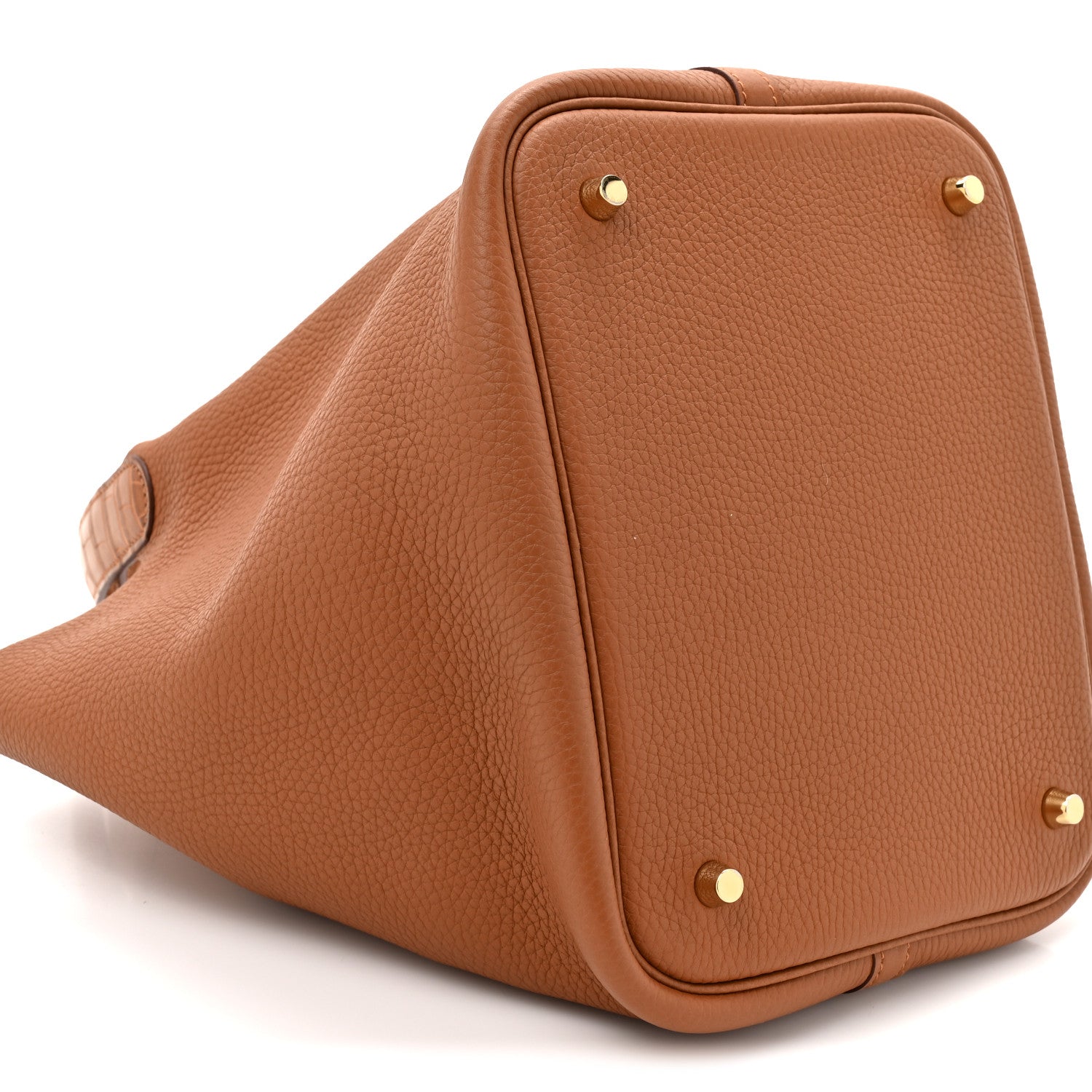 Taurillon Clemence Matte Alligator Picotin Lock Touch 22 MM Gold £¨ Direct shipment via from wholesalehk.shop