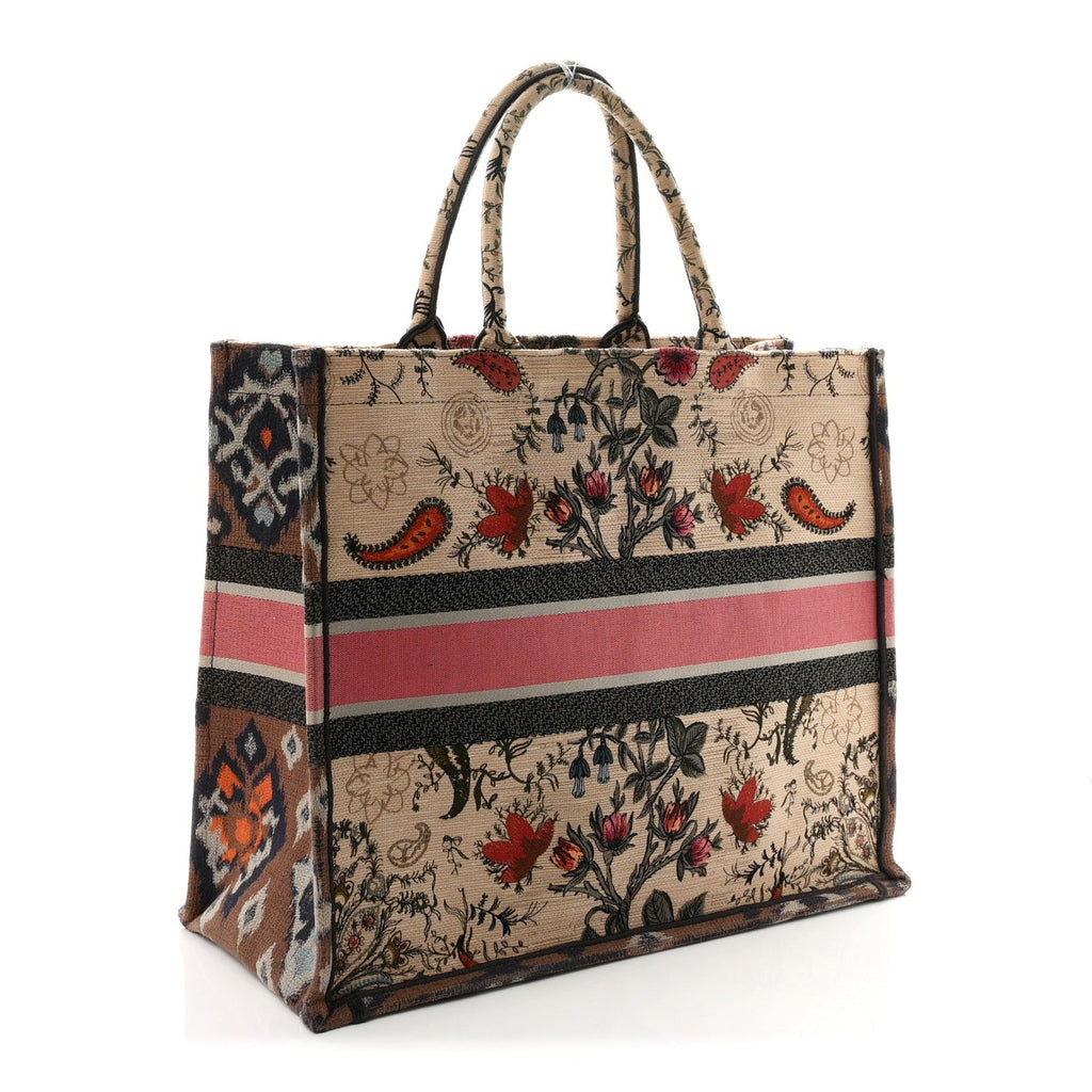 Canvas Embroidered Large Broderie Dior Flowers Book Tote Multicolor £¨ Direct shipment via from wholesalehk.shop
