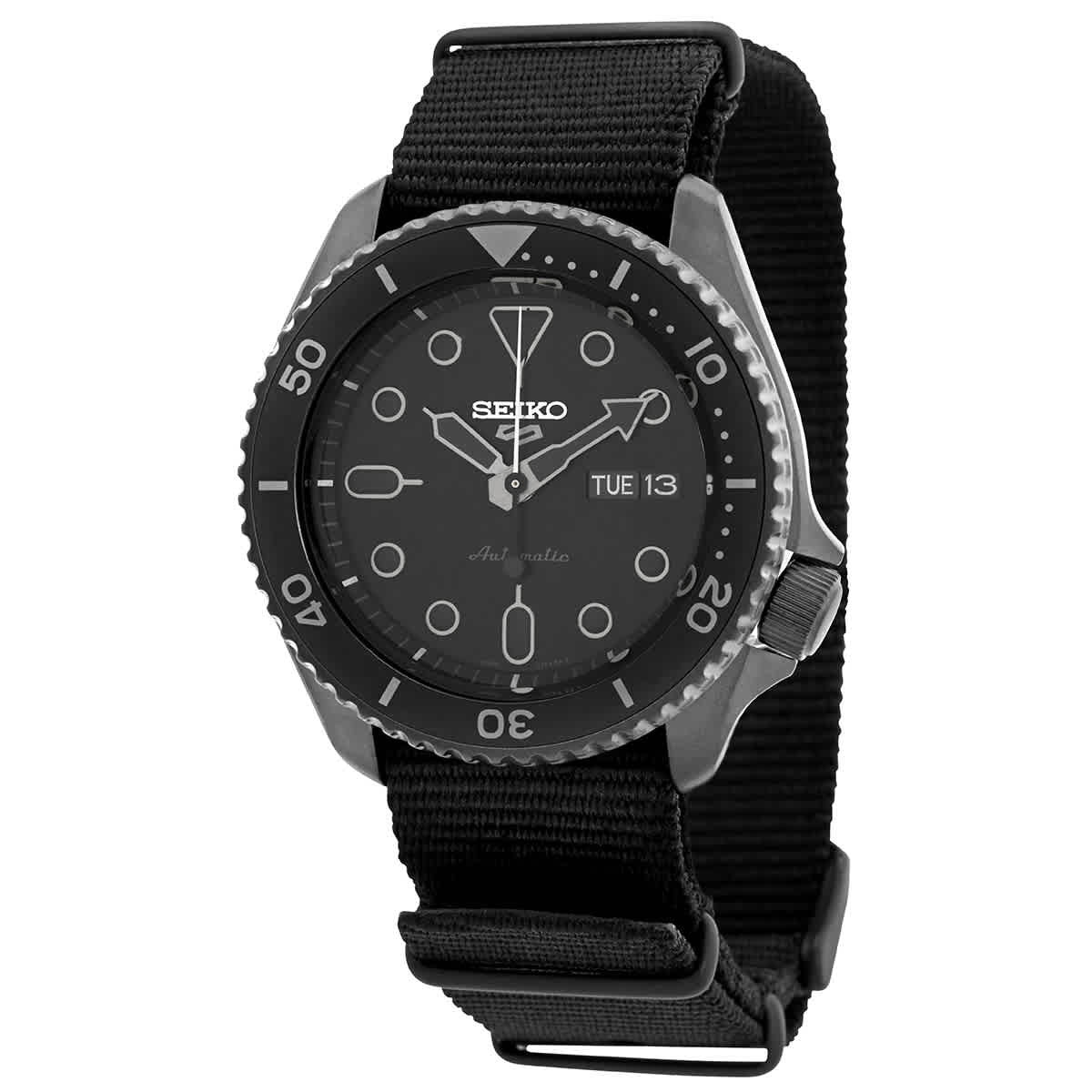Seiko 5 Sports Automatic Black Dial Black NATO Strap Watch For Men - SRPD79K1 wholesalehk.shop