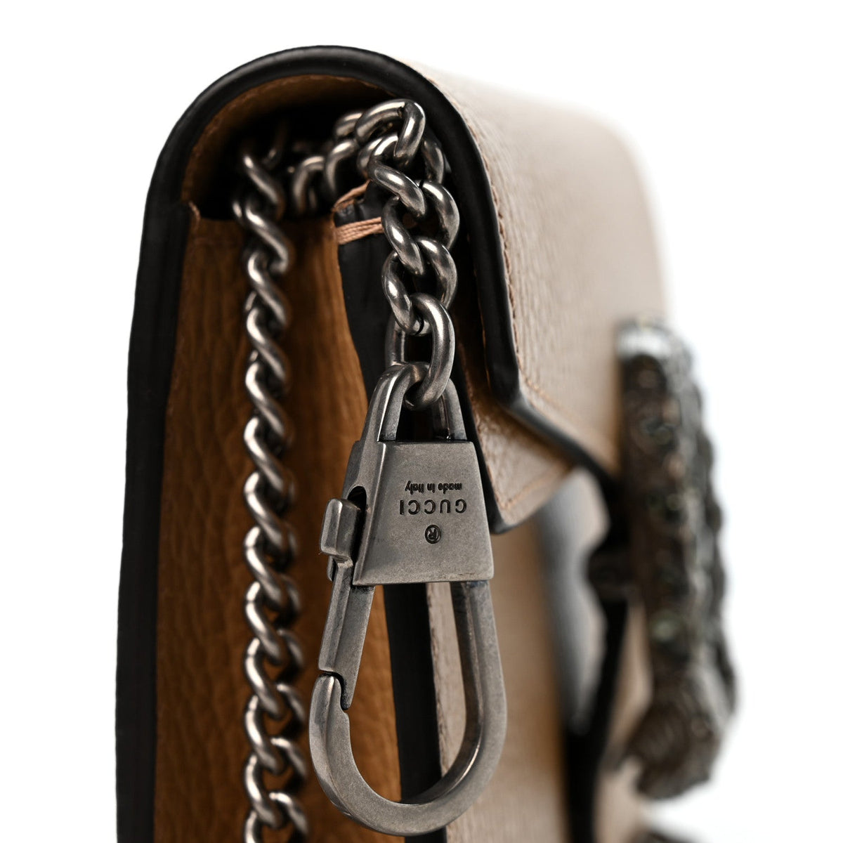 Dollar Calfskin Crystal Super Mini Dionysus Shoulder Bag Natural Tan Black Diamond wholesalehk.shop