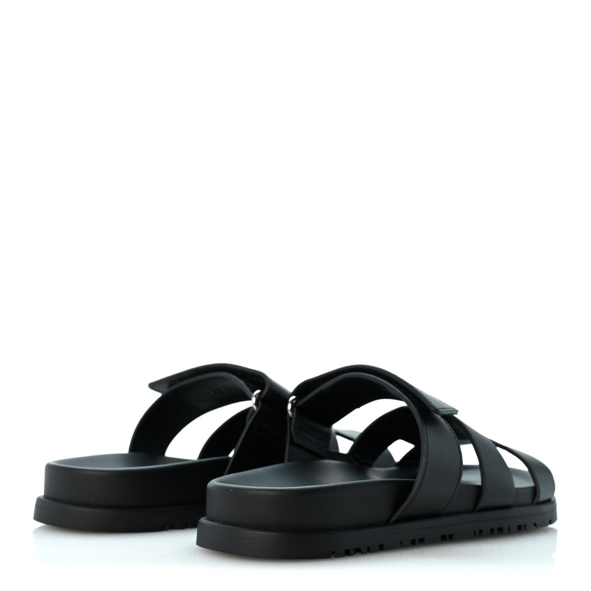 Calfskin Womens Chypre Sandals 36.5 Black wholesalehk.shop