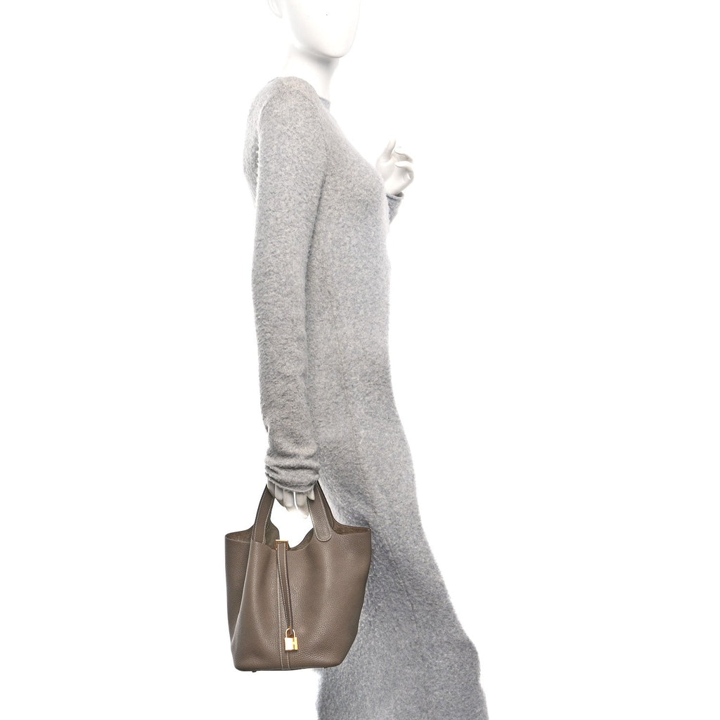 Taurillon Clemence Picotin Lock 22 MM Etoupe £¨ Direct shipment via from wholesalehk.shop