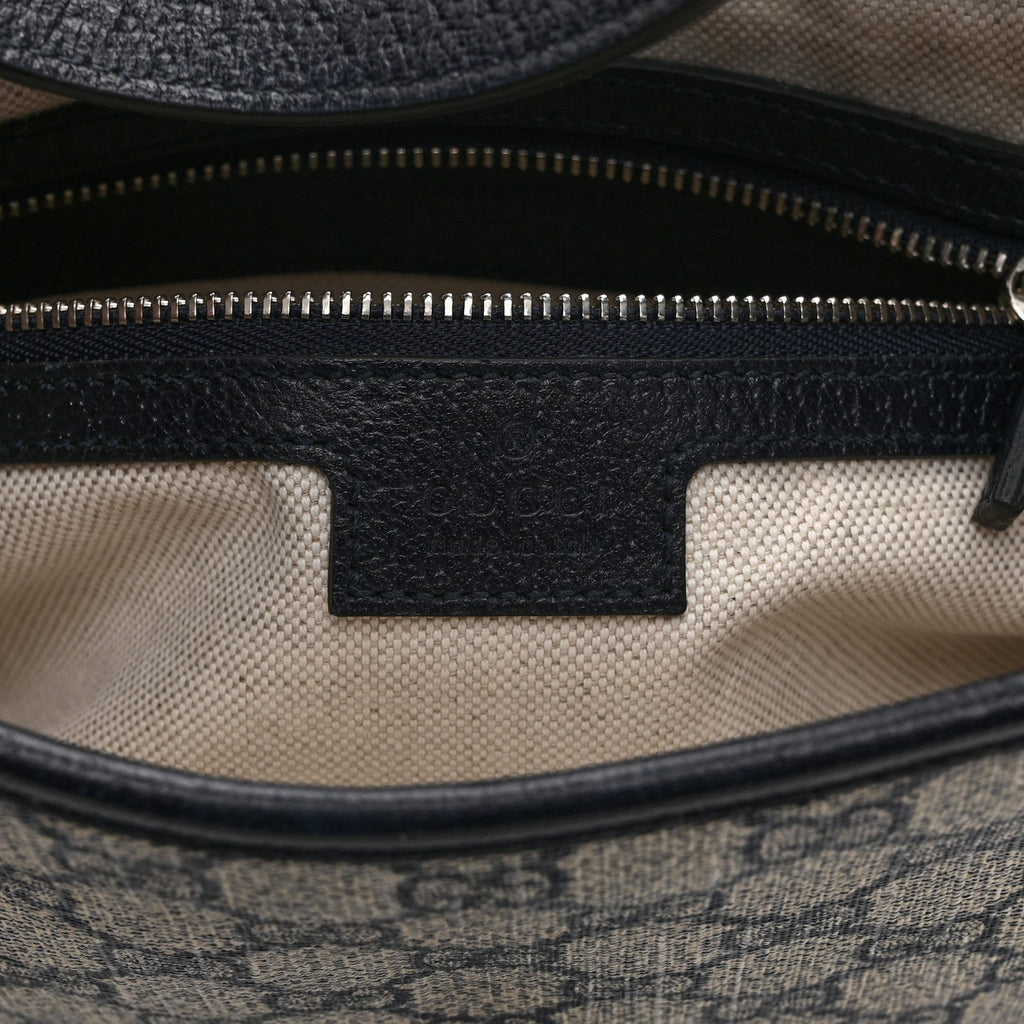 GG Supreme Monogram Textured Dollar Calfskin Web Small Jackie 1961 Hobo Beige Blue £¨ Direct shipment via from wholesalehk.shop