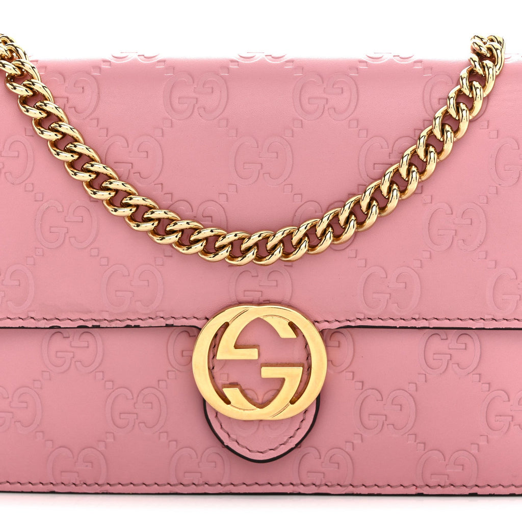 Guccissima Icon Chain Wallet Carmine Rose £¨ Direct shipment via from wholesalehk.shop