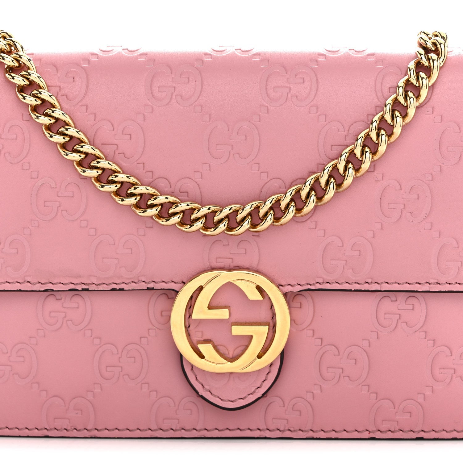 Guccissima Icon Chain Wallet Carmine Rose £¨ Direct shipment via from wholesalehk.shop